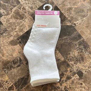 NEW lot 3 pairs white girls socks Joe Fresh 1-3 years